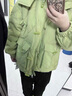 愛(ài)夸貓（AIKUAMAO）大碼羽絨服女冬加肥加大胖mm200斤中長(cháng)款牛角扣孕婦外套孕后期300 綠色 2XL 曬單實(shí)拍圖