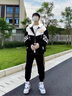 WHIM NASA青少年外套男士加絨加厚夾克男裝三件套秋冬季初高中學(xué)生運動(dòng)衣服 T18黑白+V1+T25圓領(lǐng) 不加絨三件套 S 建議60-85斤 曬單實(shí)拍圖