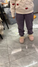 戴維貝拉中大童褲子秋冬女童男童針織加絨長(cháng)褲運動(dòng)衛褲 曬單實(shí)拍圖