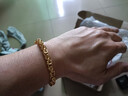 金藝錦黃金手鏈男款足金999龍頭龍骨霸氣顯大實(shí)心四方龍骨純金手鏈男士 龍頭四方黃金手鏈 手鏈長(cháng)度18.5cm 約：20.89g 曬單實(shí)拍圖