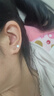 歐畫(huà)純銀耳釘女999足銀氣質(zhì)簡(jiǎn)約養耳洞睡覺(jué)免摘鉆石耳釘耳飾女耳骨釘 圓形鋯石耳釘 曬單實(shí)拍圖