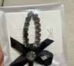 黎傾黑色絲絨蝴蝶結水鉆鴨嘴夾碎發(fā)高級輕奢感側邊劉海夾頂夾發(fā)卡發(fā)夾 曬單實(shí)拍圖