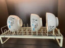 木格格碗碟收納架瀝水碗架廚房置物架臺面瀝碗架盤(pán)子架餐具瀝水架水槽邊 碟架-白色 曬單實(shí)拍圖
