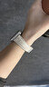 watchbond適用蘋(píng)果apple watch s11手表表帶女款iwatch s10/9/se3鱷魚(yú)紋真皮42mm小表盤(pán)星光色秋冬腕帶配件 米白【磁吸扣無(wú)孔】鱷魚(yú)紋真皮 38/40/41/42mm 曬單實(shí)拍圖