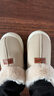 樸西包跟厚底棉拖鞋秋冬季女士毛保暖戶(hù)外家居情侶棉鞋 米色 36-37 曬單實(shí)拍圖
