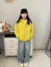 ONEDEW國際品牌兒童羽絨服新款男女童中大童洋氣90白鴨絨連帽排骨外套 黃色【國際倉發(fā)貨+禮盒包裝】 130 cm 建議身高115-125cm 曬單實(shí)拍圖