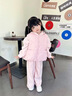 G.duck小黃鴨女童加絨加厚套裝秋冬2025新款兒童女寶寶冬裝馬甲三件套 粉色套裝送手套 120 (建議105-115cm 5-6周歲) 曬單實(shí)拍圖