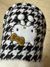 野獸派家居（tbh）Hello Kitty毛呢刺繡拖鞋可外穿室內情侶家居鞋冬 Hello Kitty毛呢刺繡拖鞋-千鳥(niǎo)格 36-37 曬單實(shí)拍圖