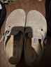 BIRKENSTOCK勃肯德國進(jìn)口男女款牛皮絨面革軟底Boston包頭拖鞋 灰色窄版560773 37 曬單實(shí)拍圖