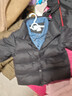 巴拉巴拉童裝兒童羽絨服男女童2025新款寶寶冬裝拼接外套三防保暖上衣百搭 黑色牛仔-灰鴨絨-85%絨子 110 充絨量70g 曬單實(shí)拍圖