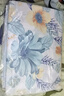 富安娜出品 圣之花床品四件套 全滌雙面磨毛套件雙人被套罩ins風(fēng) 【親膚磨毛花卉款】藍調 1.8米 床單款 （被套230*229cm） 曬單實(shí)拍圖