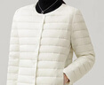 雅鹿羽絨服女輕薄短上衣2025秋冬季新款女士輕便外穿內膽保暖羽絨外套 米白色 M 【推薦100斤以?xún)取?曬單實(shí)拍圖