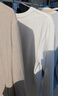 班尼路（Baleno） 純棉長(cháng)袖T恤男打底衫春秋內搭白色男士寬松休閑基礎款秋冬上衣服 曬單實(shí)拍圖