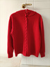 秋冬新款韓版寬松顯瘦連帽純色針織打底衫女毛衣內搭洋氣上衣外套 4487紅色 XL  【建議121斤-135斤】 曬單實(shí)拍圖