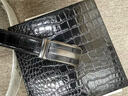 七匹狼男士皮帶鱷魚(yú)皮高端奢侈木禮盒真皮腰帶簡(jiǎn)約名牌情人節褲帶 黑色鱷魚(yú)皮【實(shí)木禮盒裝】 120cm 均碼長(cháng)度可裁剪 曬單實(shí)拍圖