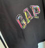 GAP男女裝2025秋季新款logo涂鴉印花純棉寬松長(cháng)袖T恤上衣787426 黑色 S (165/88A)亞洲尺碼【偏大,建議拍小一碼】 曬單實(shí)拍圖