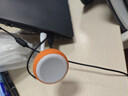 蔚樂(lè )電腦筆記本USB音響辦公室通用影音擴音器低音炮小音響可移動(dòng)式便攜迷你揚聲器桌面辦公外置音箱 橙紅色 曬單實(shí)拍圖