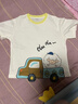 巴拉巴拉嬰兒t恤寶寶上衣女童衣服男童短袖夏裝時(shí)髦可愛(ài) 米白10302 110 曬單實(shí)拍圖
