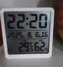 漢時(shí)（Hense）多功能電子時(shí)鐘客廳掛鐘溫濕度檢測磁吸冰箱貼鐘表HA3702 白色 曬單實(shí)拍圖