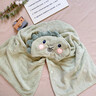 BEBEFLY兒童速干浴巾加厚珊瑚絨冬天寶寶帶帽浴袍新生嬰兒洗澡多用毯干發(fā) 綠色恐龍【加厚珊瑚絨】禮盒裝 70*140cm 曬單實(shí)拍圖