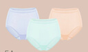 全棉時(shí)代（PurCotton）【3條裝】女士5A級/7A級抗菌內褲中腰三角褲純棉抑菌女生內褲 【修身高腰】香薰紫+淺碧藍+裸粉 2XL (175) 曬單實(shí)拍圖