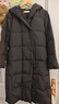 例外（EXCEPTION）輕奢國潮女裝秋冬款黑鴨絨保暖連帽中長(cháng)款羽絨服大衣潮流設計 黑色 L 曬單實(shí)拍圖