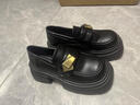 邦帛世小皮鞋女英倫風(fēng)厚底增高樂(lè )福鞋黑色春季新款復古百搭一腳蹬瑪麗珍 樂(lè )福鞋女【黑色亮皮】 38 曬單實(shí)拍圖