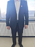 羅蒙西服男士商務(wù)彈力工裝休閑單西外套夾克正裝職業(yè)裝上衣小西裝結婚 曬單實(shí)拍圖