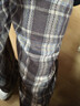 左西女童加絨褲子冬款保暖2025新款兒童復古格紋褲闊腿褲 咖棕格 165 曬單實(shí)拍圖