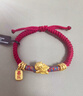 奢贊999足金馬上好運黃金手鏈女盤(pán)纏生肖小馬紅繩手繩馬年本命年禮物 【足金】金重2.1-2.2g 編繩手鏈 曬單實(shí)拍圖