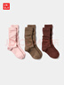 優(yōu)衣庫女裝襪子/3雙裝寬松高筒襪堆堆襪482721 480277 477074 482721/12桃紅色 M /L/24～26 cm 曬單實(shí)拍圖