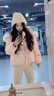 皮爾卡丹白鴨絨女2025冬季新款韓版海寧皮草超大狐貍毛領(lǐng)短款收腰氣質(zhì)外套 淡粉色真實(shí)大狐貍毛領(lǐng) S 可穿體重85-120 曬單實(shí)拍圖