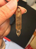 潮之夢(mèng)巴西金發(fā)晶文昌筆吊墜 鈦晶水晶學(xué)生掛件升學(xué)禮物考試考研 金發(fā)晶文昌筆+棕色棉繩鏈 曬單實(shí)拍圖