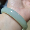 印象眸 【傳承級】和田玉手鐲冰底晴水淺青玉手鐲內徑約57-58mm 曬單實(shí)拍圖