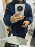 京東京造【10A抗菌】抗靜電珊瑚絨睡衣男士睡衣保暖家居服情侶套裝藏青XL 曬單實(shí)拍圖