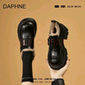 DAPHNE達芙妮加絨加厚樂(lè )福鞋女款2025冬季新款復古毛毛鞋厚底百搭小皮鞋 曬單實(shí)拍圖