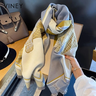 viney圍巾女秋冬季2025新款韓版女士保暖圍脖披肩生日新年禮物送女友 灰黃色-高端禮盒裝 曬單實(shí)拍圖