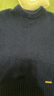 OCHIRLY【季末折扣】100%羊毛套頭毛衣女上衣保暖松弛感冬尖貨 藏藍 S 曬單實(shí)拍圖