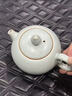 青澹墨雅 天青汝窯 茶具茶壺冰裂釉功夫泡茶壺景德鎮手工陶瓷禮盒裝 玉珠壺 255ml 曬單實(shí)拍圖