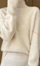 皮爾卡丹（pierre cardin）100純羊毛衫加厚高領(lǐng)打底衫女2025款內搭加大碼女裝秋冬針織毛衣 原絨米 2XL (130-140斤) 曬單實(shí)拍圖