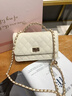 CharisKitty單肩包包女款2026新款鏈條斜挎包菱格手提包生日禮物女朋友 Begie米白色【明星同款春季新品】 曬單實(shí)拍圖