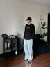 Calvin KleinJeans春秋男士休閑通勤ck字母印花圓領(lǐng)內(nèi)搭打底衫長袖T恤上衣 UB1-太空黑 M 曬單實(shí)拍圖