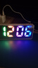 七彩氛圍燈時(shí)鐘小夜燈鬧鐘LED電子鐘 插電兩用 穩固底座廠(chǎng)家批發(fā) 613A白色彩屏款 曬單實(shí)拍圖