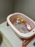 LDVEP德國品牌折疊兒童泡澡桶小孩子可坐全身洗澡桶寶寶浴桶嬰兒洗澡盆 綠色感溫款+中號【64*45*33】 曬單實(shí)拍圖