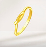 周大福 創(chuàng  )意足金黃金戒指女生日禮物(工費:260計價(jià))EOF703 15號 足金 約0.85g 曬單實(shí)拍圖