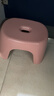 換鞋凳小凳子座椅小板凳可疊放加厚塑料凳高級感兒童學(xué)生寢室矮凳 櫻花粉1個(gè) 曬單實(shí)拍圖