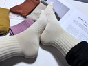 頂瓜瓜襪子女秋冬季100%純棉10A抗菌防臭吸汗透氣全棉中筒新款女士長(cháng)襪 曬單實(shí)拍圖
