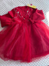 巴拉巴拉（BALABALA）兒童連衣裙女童裙子新年網(wǎng)紗公主裙拜年服 中國紅60611 100 cm 曬單實(shí)拍圖