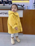 G.duck女童外套秋冬2025新款兒童羊羔毛上衣女寶寶冬裝加絨加厚毛毛大衣 黃色 cm 90 曬單實(shí)拍圖