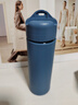 隨手塑玻杯手機支架玻璃杯防燙泡茶杯子簡(jiǎn)約辦公防摔便攜式水杯 藍色 400ml 曬單實(shí)拍圖